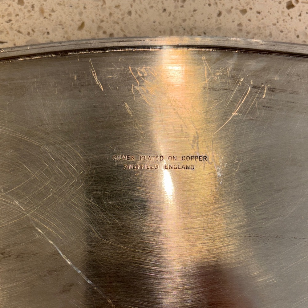 Sale-Elegant Silver Plated over Copper Decorative Tray - Picture 7 of 14